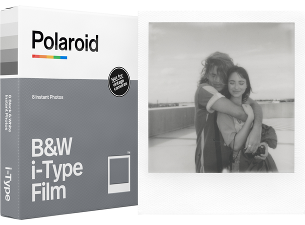 Polaroid I-Type Sort hvitt film S/H-film for Polaroid I-Type kamera