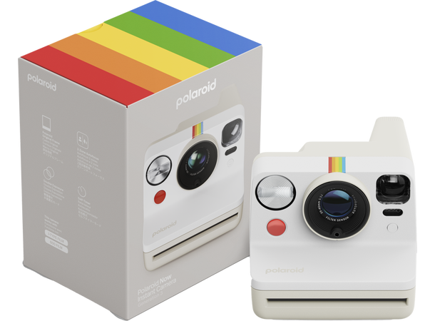 Polaroid Now Gen 3 Pebble White Instantkamera, I-Type og 600 film 