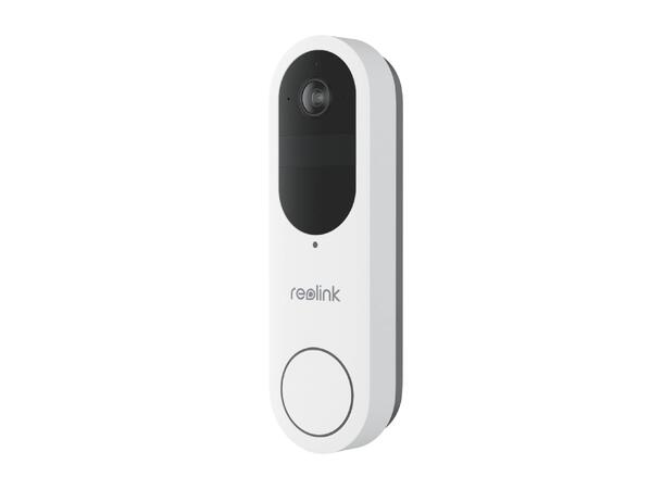 Reolink Doorbell Battery Hvit 2K, Dual-Band Wifi, 7000mAh, Deteksjon 