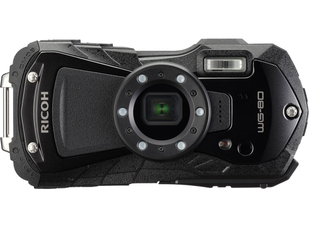 Ricoh WG-80 - Sort Vanntett, støtsikker og 5x optisk zoom 