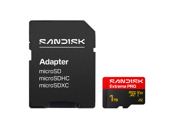 Sandisk MicroSD Extreme Pro V30 1TB Rask, robust, pålitelig, profesjonell 