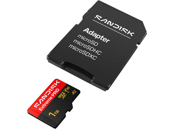 Sandisk MicroSD Extreme Pro V30 1TB Rask, robust, pålitelig, profesjonell 