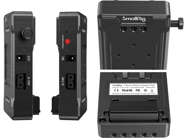 Smallrig Batteri Adapter Plate V-Mount med Dual Rod clamp (enkel versjon) 