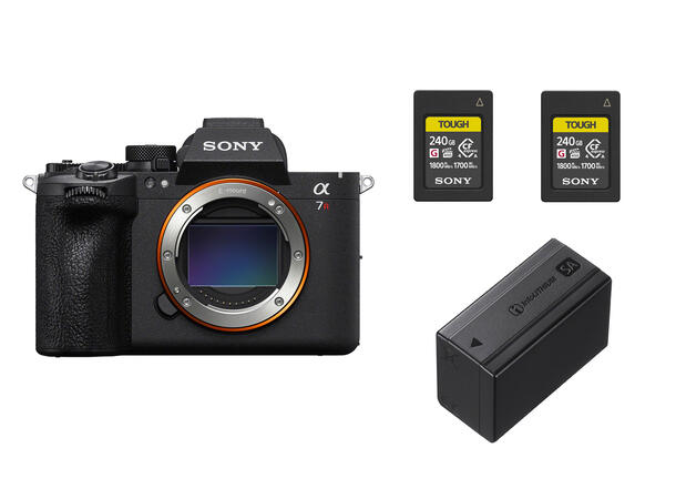 Sony A7R VI messepakke inkl 2 stk minnekort og et batteri 