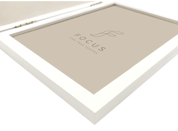 Willow Hvit Ramme 10x15 cm dobbel Elegant hvit ramme i tre 