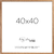 Rock Ramme 40x40 Eik Tynn ramme i tre med glass 