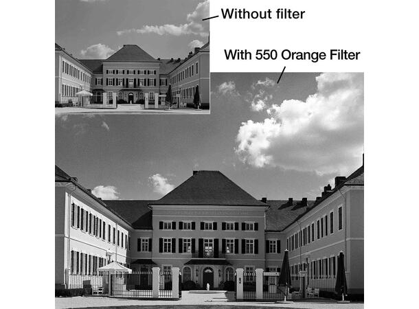 B+W Orange 72mm 550 MRC Basic Oransje filter for S/H fotografering
