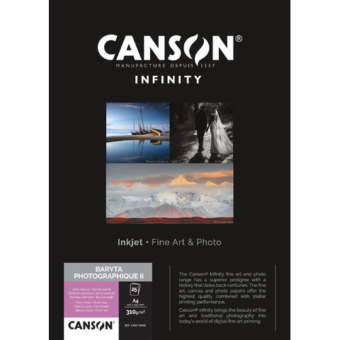 Canson Baryta Photographique II A4 25 ark, 310 gsm