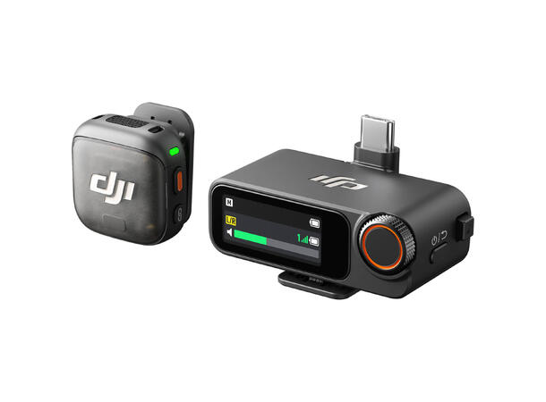DJI Mic 3 (1 TX + 1 RX) En mottaker og en sender 