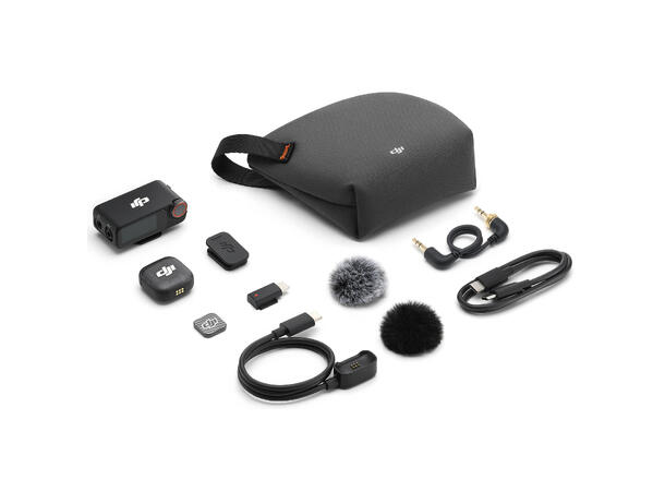 DJI Mic 3 (1 TX + 1 RX) En mottaker og en sender 