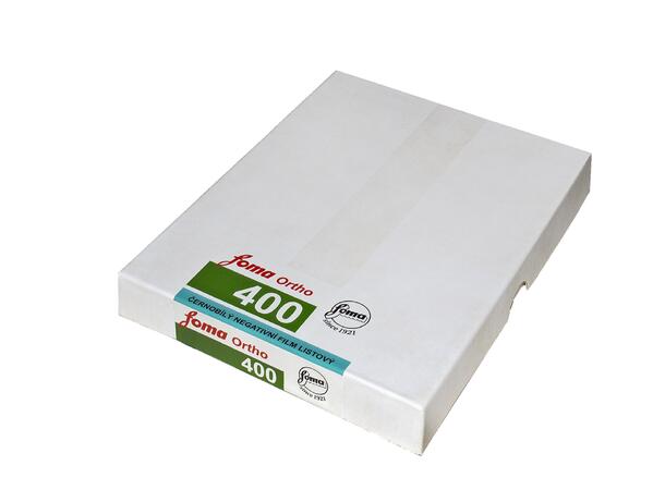 Foma Ortho 400 4x5 25 blad ISO 400. S/H. 25 stk 4x5 bladfilm 