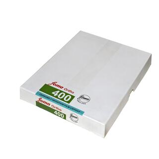 Foma Ortho 400 4x5 25 blad ISO 400. S/H. 25 stk 4x5 bladfilm