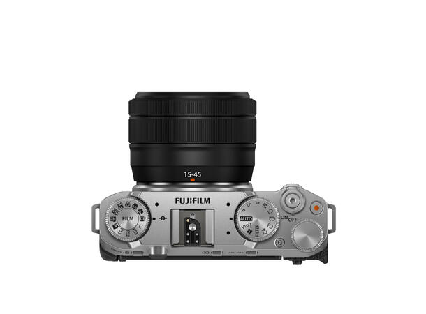 Fujifilm X-M5 kit med XC 15-45mm, Sølv 26MP X-Trans CMOS 4, 6K Video 