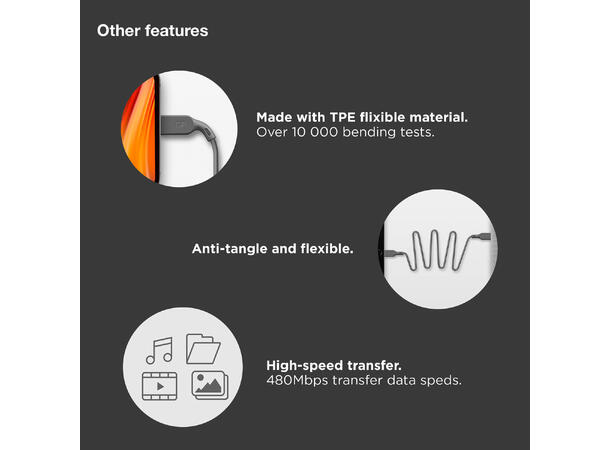 GP USB-C Til USB-C 100W kabel 2 m 