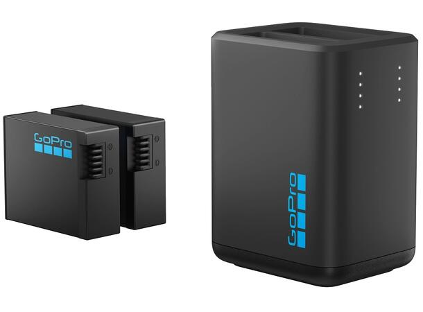 GoPro Dual Battery Charger for HERO13 Lader + 2 Enduro Batteri til HERO 13 