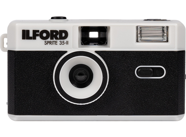 Ilford Camera Sprite 35-II Black/Silver Stilig sort/sølv kamera for 35mm film