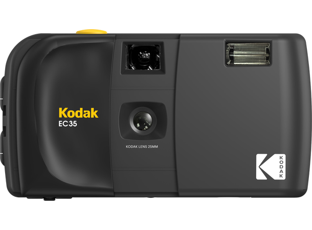 Kodak EC35 kamera m/Kodak film. Sort Inkludert 24 bilder Kodakfilm 