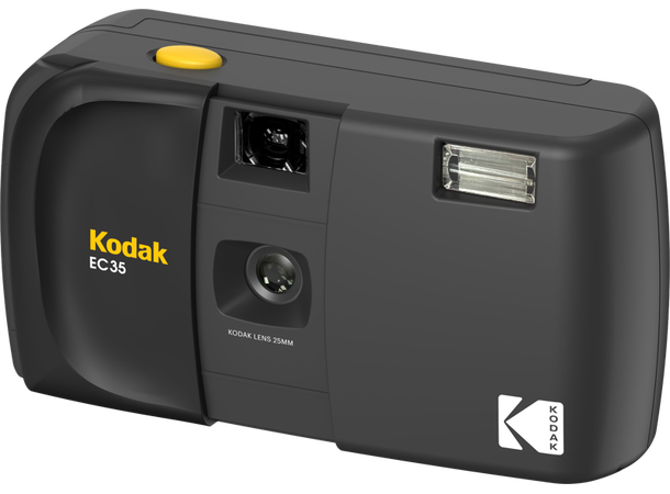 Kodak EC35 kamera m/Kodak film. Sort Inkludert 24 bilder Kodakfilm 