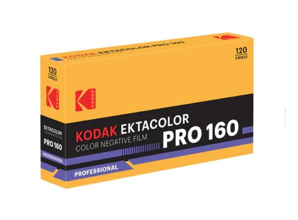 Kodak Ektacolor Pro 160 120 5-pakning 120-film, 160 ASA, 5 ruller 