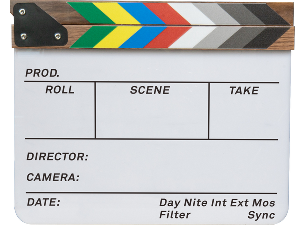 Kupo Clap Board 15x14cm Clapper i hvit akryl 