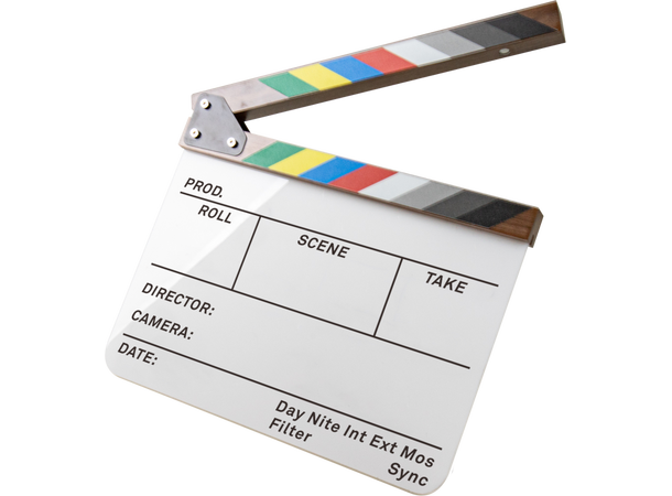 Kupo Clap Board 15x14cm Clapper i hvit akryl 