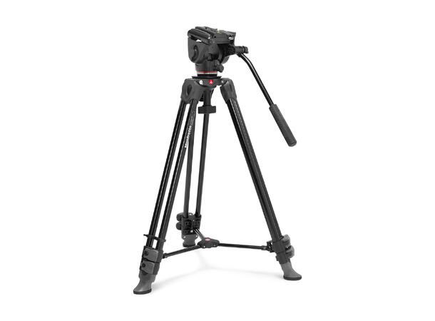 Manfrotto 500X+MVT502AM Video Tripod Kit Videostativ Tvilling Aluminium Ben & Bag 