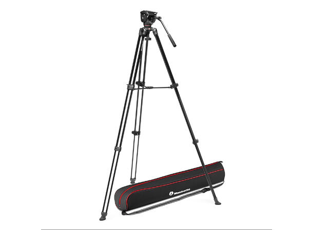 Manfrotto 500X+MVT502AM Video Tripod Kit Videostativ Tvilling Aluminium Ben & Bag 