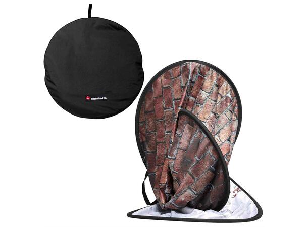 Manfrotto  Classic Red/Distressed White Vendbar bakgrunn  1,5x2,1 