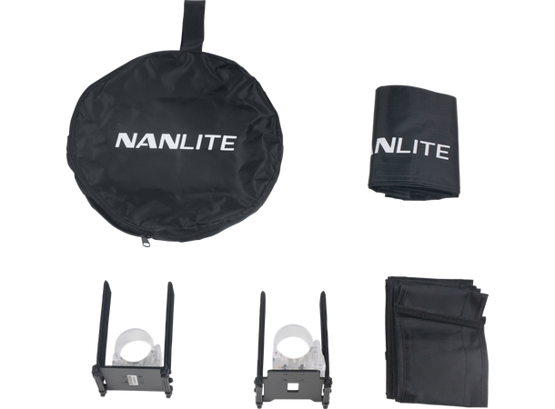 Nanlite Lovedør med Eggcrate Lysmodifikator for Pavotube II 15C 