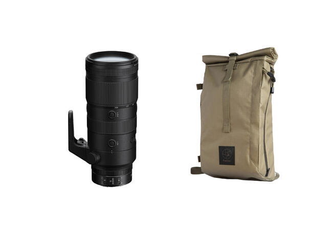 Nikon Z 70-200mm f/2.8 S + F-STOP sekk Lyssterk zoom med høy bildekvalitet 