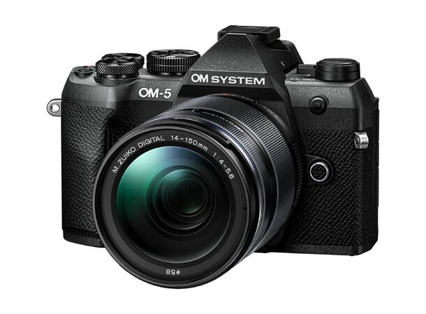 OM SYSTEM OM-5 Mark II Sort kit Sort Kit med 14-150mm f/4-5.6 II 