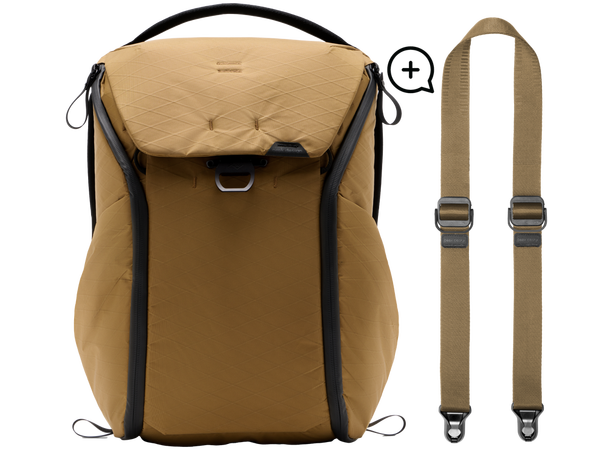 Peak Design Everyday Backpack 20L + Reim Inkludert Slide Lite - 20L Coyote 