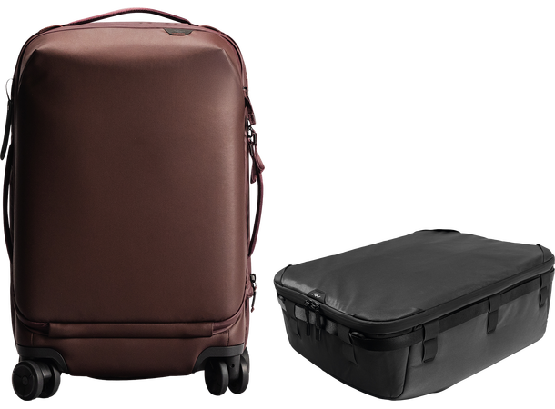 Peak Design Roller Pro CarryOn + XL Cube Eclipse Robust trillebag for trygg reise 