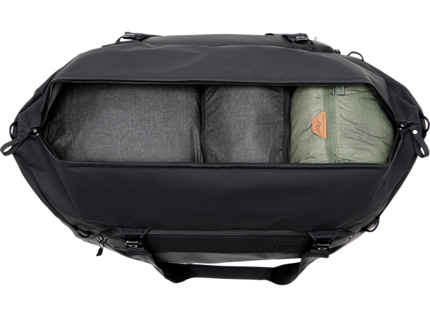 Peak Design Travel Duffel 80L Sort Stor duffelbag m/ praktiske løsninger 