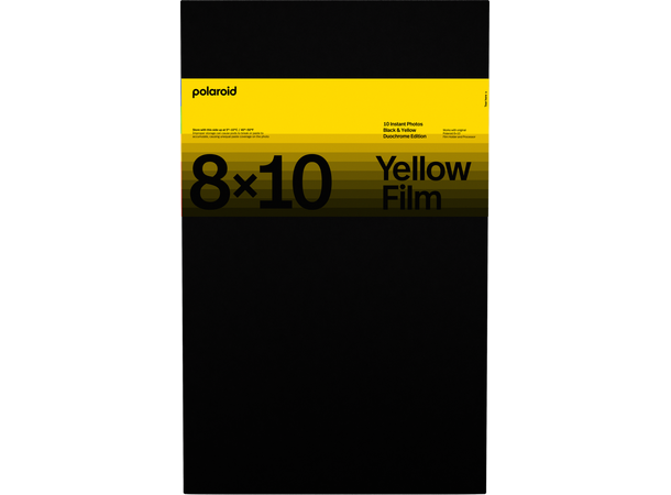 Polaroid DuoChrome film for 8x10 Black & yellow edition. For 8x10" 