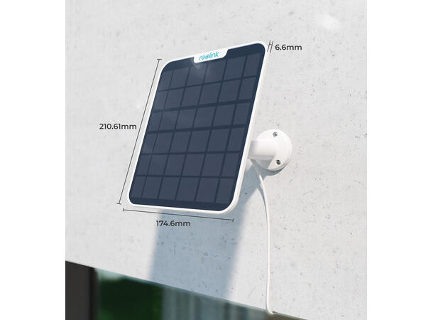 Reolink Solcellepanel 3 12W Hvit 12W Solcellepanel, USB-C 