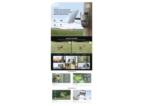 Reolink Trackmix LTE Camo G770-C Pakke Pakke med 6W Solcellepanel og 4G kamera 