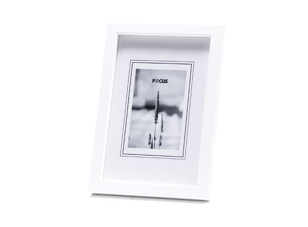 Rock Ramme 15x20 Hvit Tynn ramme i tre med glass 