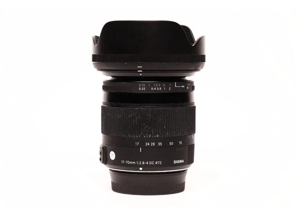 Sigma 17-70mm 1:2.8-4 DC OS C BRUKT BRUKT, Se beskrivelse, for Nikon 