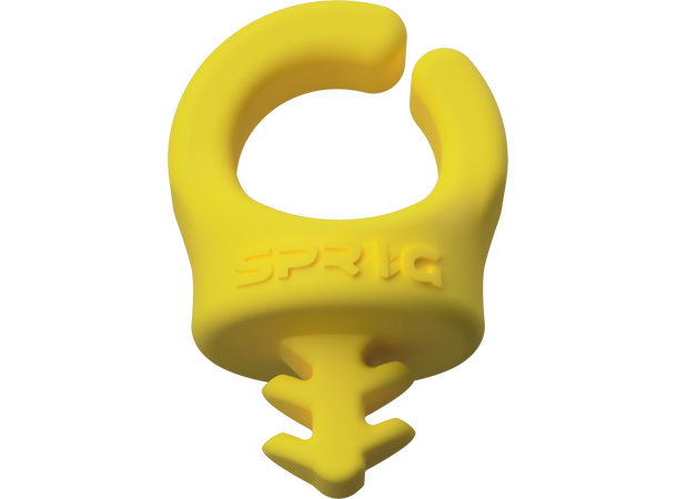 Sprig Cable Management 1/4", 6-pakke Superpraktisk organisering, Gul farge 