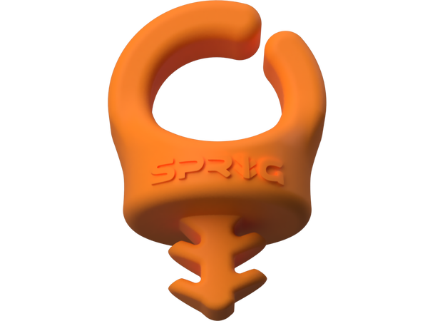 Sprig Cable Management 3/8", 3-pakke Superpraktisk organisering, Orange farge 