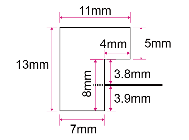 Willow Hvit Ramme 10x10 cm Elegant hvit ramme i tre 