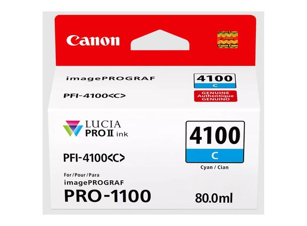 Canon INK PFI-4100 Cyan Blekk til imagePROGRAF PRO-1100 