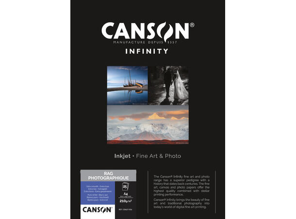 Canson Rag Photographique A4 210gsm, 25 ark 