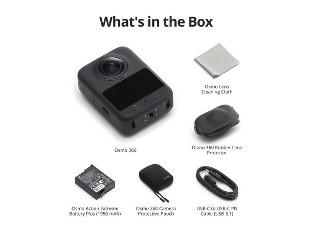 DJI Osmo 360 Standard Combo 8K 360°-video, 120 MP 360°-foto 