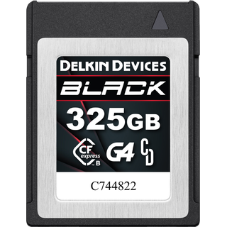 Delkin CFexpress Black 325GB G4 (type B) Les 1800 MB/s, Skriv 1450 Mb/s