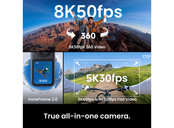 Insta360 X6 Standard Bundle Arctic White 8K 360° Actionkamera 