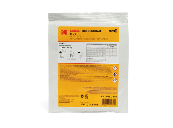 Kodak D-76 Fremkaller 1L pulver Fremkaller for sort/hvit-film, 1 liter 