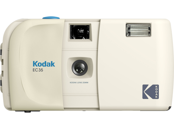 Kodak EC35 kamera m/Kodak film. Hvit Inkludert 24 bilder Kodakfilm 