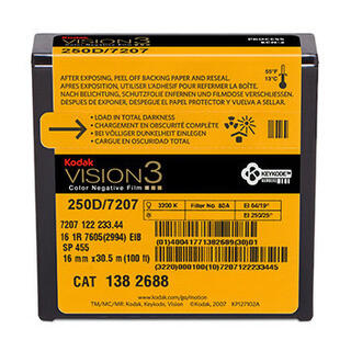 Kodak Vision3 16mm 250D 7207 100ft AHU Negativ fargefilm, ECN-2, 30.5 meter